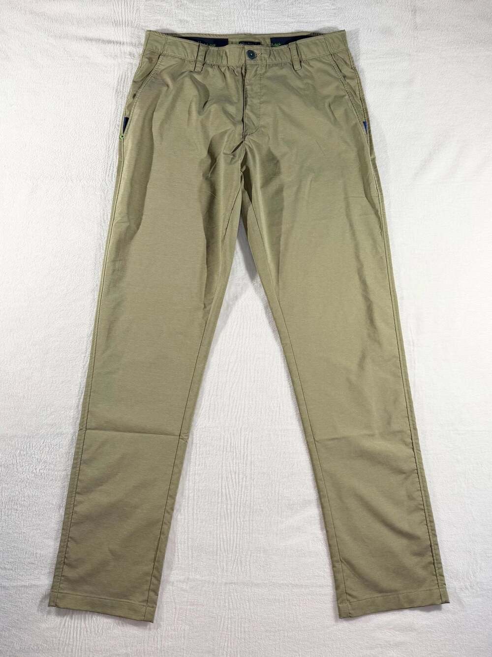 William Murray Golf Straight Fit Chino Performance Golf Pants Tan Men's Size 34